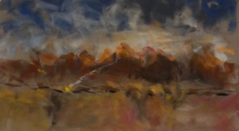 Train to Sedona by artist Peggy Anderson-Mapes